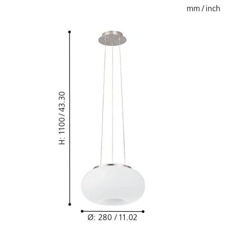 Colgante Mónica ; cristal ; led reemplazable