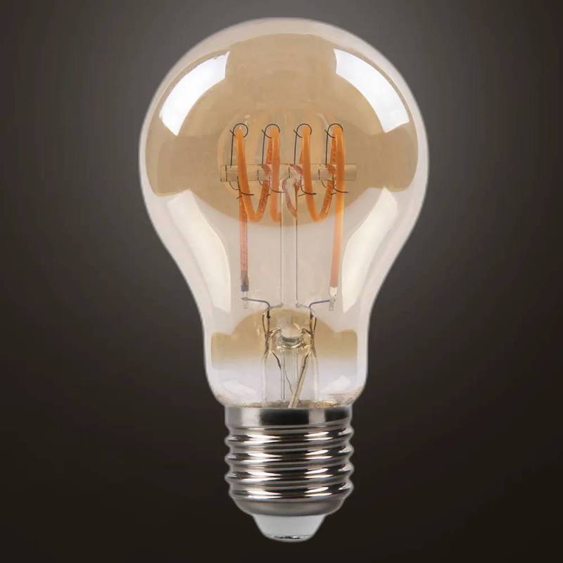 Bombilla Filamento Espiral 4W Ámbar E-27 Bombilla Filamento Espiral 4W Ámbar E-27
