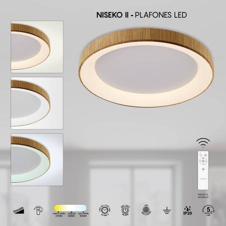 Plafon Niseko Madera Alda Iluminacion