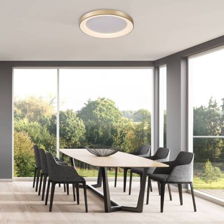 Plafon Niseko Dorado ; Tienda Lamparas Barcelona; Alda Iluminacion