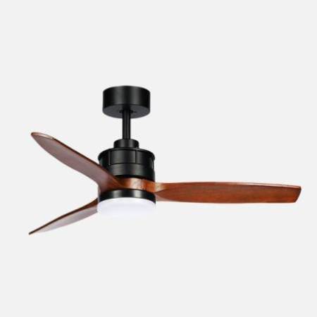 Ventilador Negro Nogal Barrax Alda Iluminacion