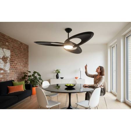 Ventilador Negro Tarazona Alda Iluminacion