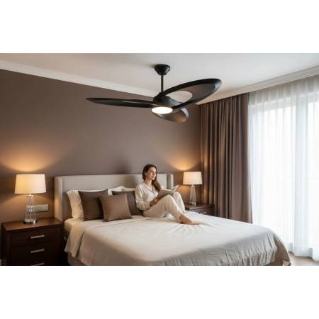 Ventilador Negro Tarazona Alda Iluminacion