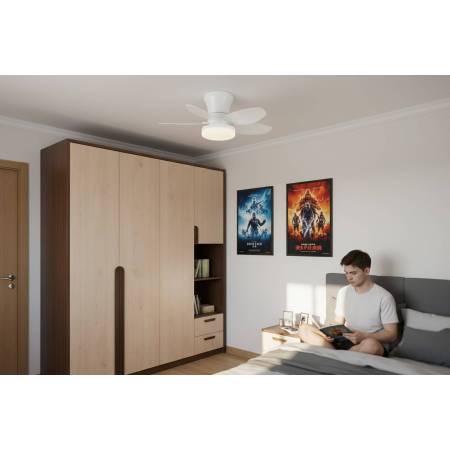 Ventilador Blanco Haran Alda Iluminacion