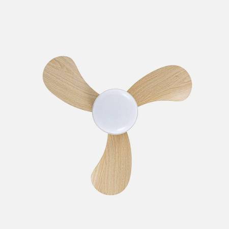 Ventilador Blanco-Madera Enoc Alda Iluminacion