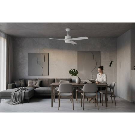 Ventilador Blanco-Madera Blanca Hellin Alda Iluminacion