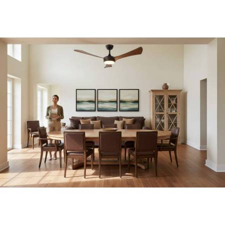 Ventilador Negro-Roble Tormos Alda Iluminacion