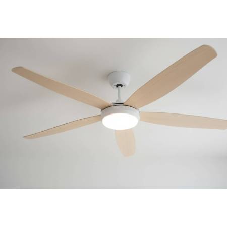 Ventilador Blanco Madera Altea Alda Iluminacion