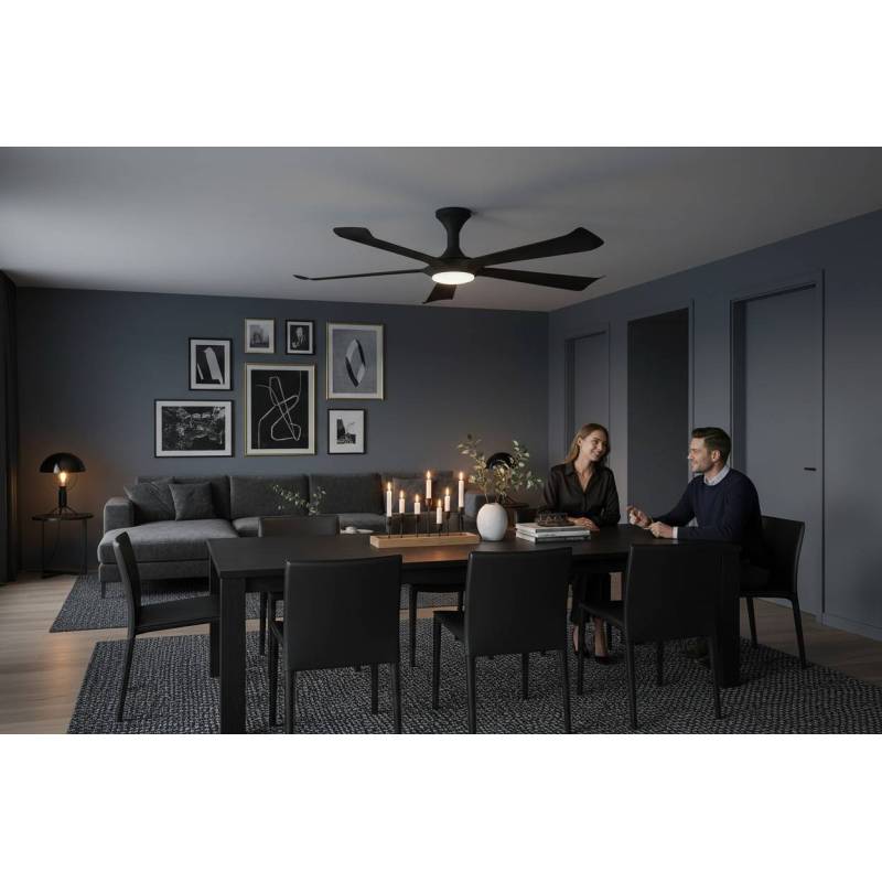 Ventilador Negro Vinaros Alda Iluminacion