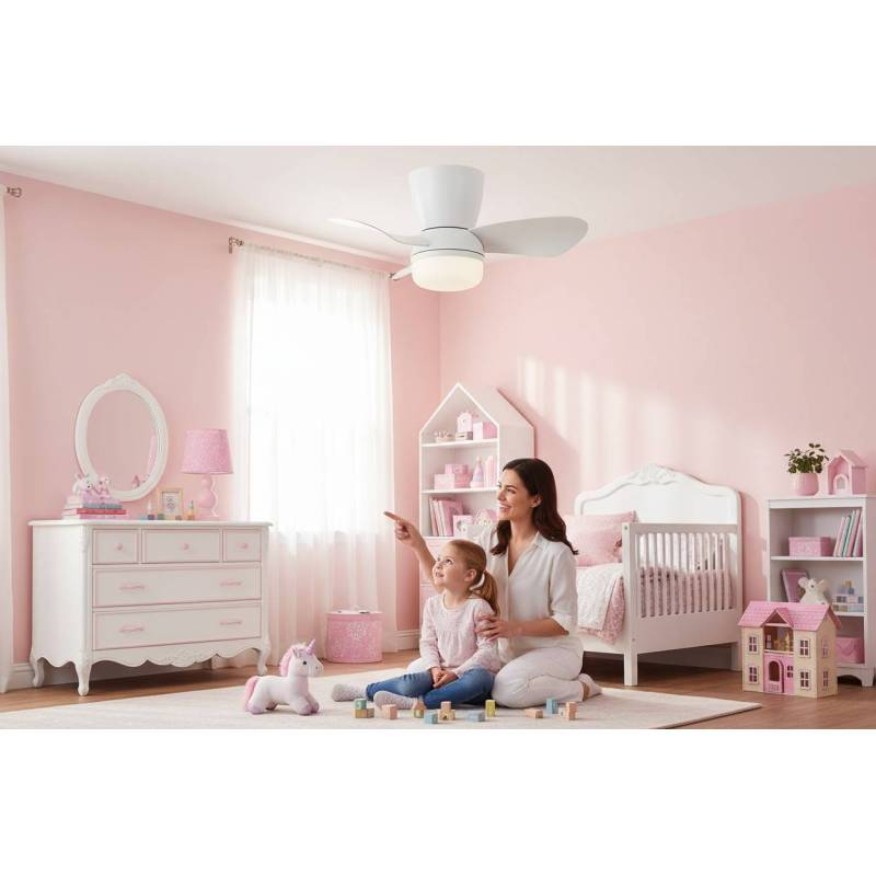 Ventilador Blanco Enoc Alda Iluminacion