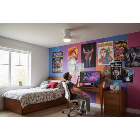 Ventilador Blanco Enoc Alda Iluminacion