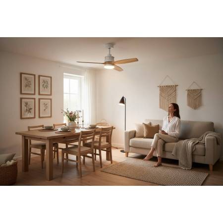 Ventilador Blanco Haya Barrax Alda Iluminacion