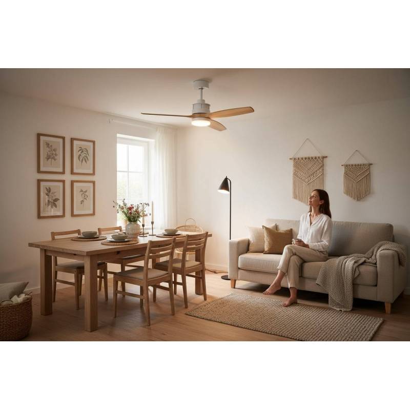 Ventilador Blanco Haya Barrax Alda Iluminacion