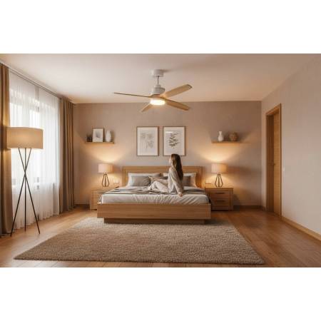 Ventilador Blanco Haya Barrax Alda Iluminacion