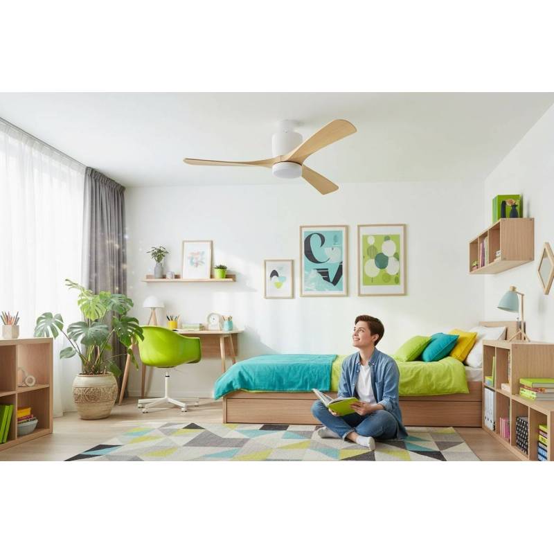 Ventilador Blanco Haya Paterna Alda Iluminacion