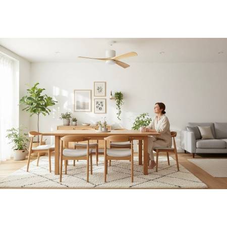 Ventilador Blanco Haya Paterna Alda Iluminacion