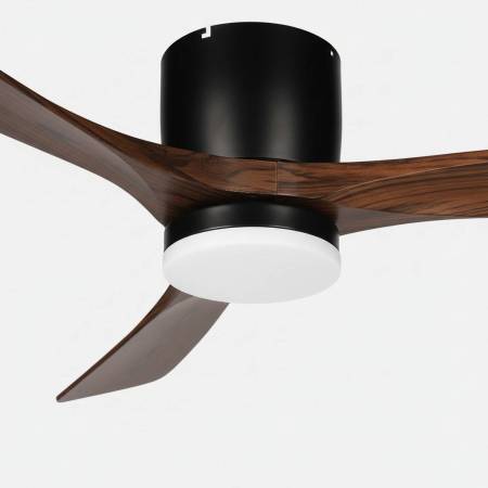 Ventilador Negro Nogal Paterna Alda Iluminacion