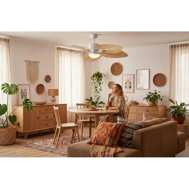 Ventilador Blanco Haya Torcal Alda Iluminacion