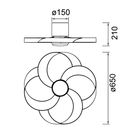 Ventilador Rose Blanco Alda Iluminacion