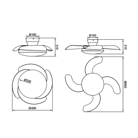 Ventilador Aloha Alda Iluminacion