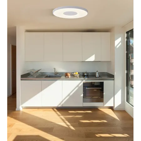 Ambiente con Plafon Coin blanco 100w