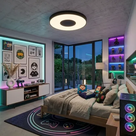 Foto Ambiente Gamer,Coin Mantra, Alda Iluminacion